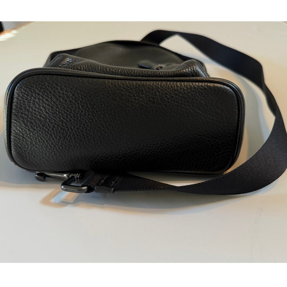 COACH West Pack Crossbody Backpack Leather Black - Picture 14 of 16